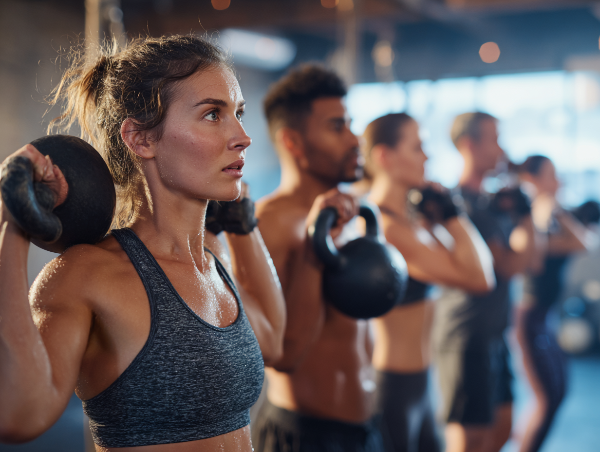 Персональний тренер працює з клієнтом